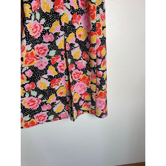 Topshop Floral Long sleeve open back dress Slit front Empire Waist Size US 6 - Picture 7 of 11